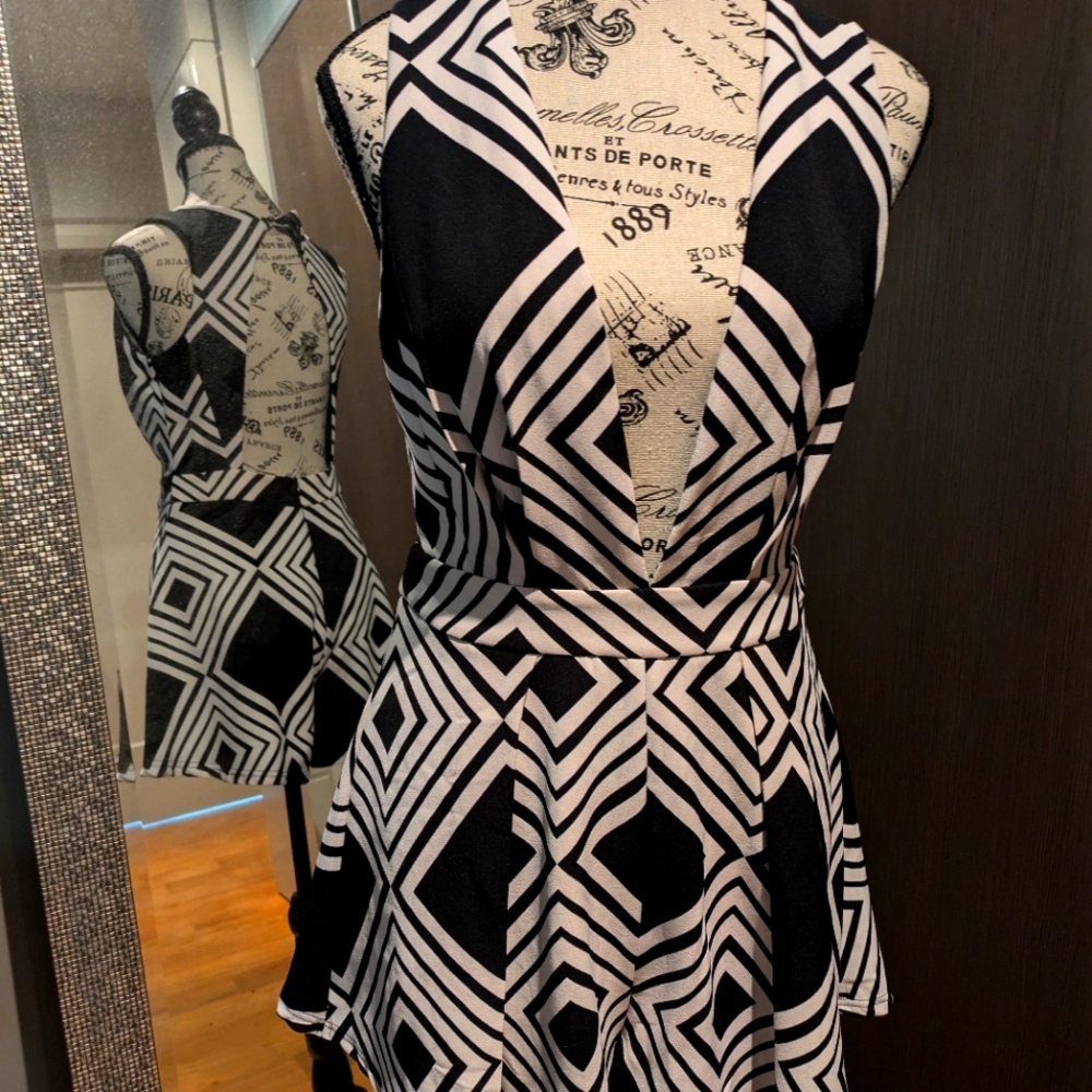 Deep V romper/jumpsuit